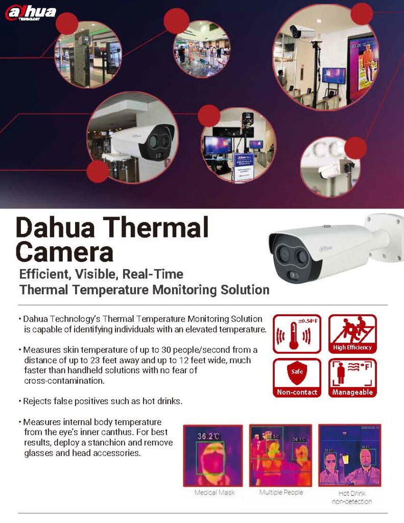 A flyer with pictures of various types of thermal cameras.